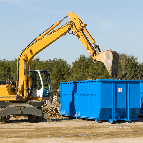 what size residential dumpster rentals are available in Hinckley